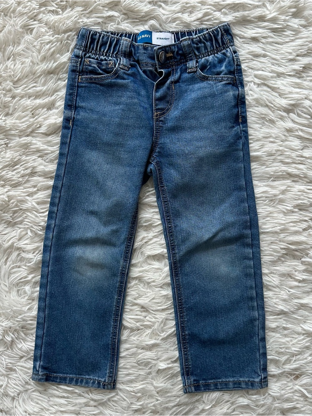 Old Navy Straight Leg Jeans Toddler Size 3T Medium Wash Denim
